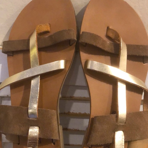 Gold, tan color(suede) sandal size 6 - Picture 9 of 9